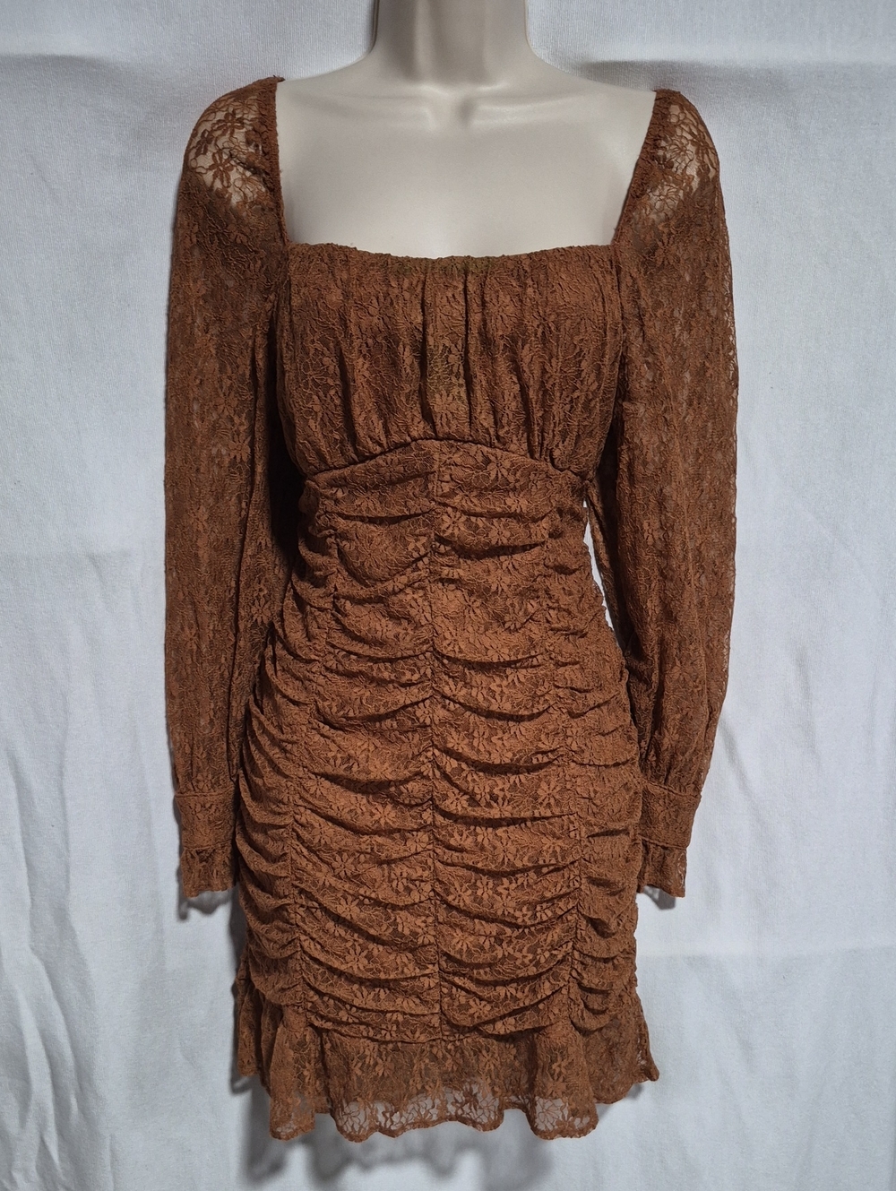 Chocolate Scrunchy Bum Dress